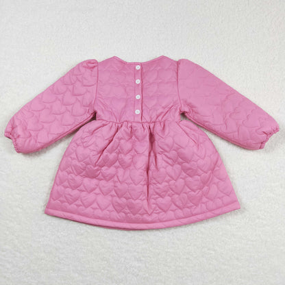 Girls Pink Winter Dress Coat