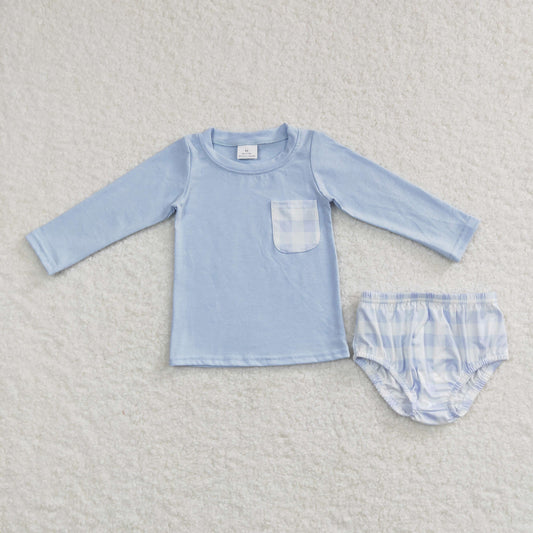 Boys Sky Blue Bummies Set