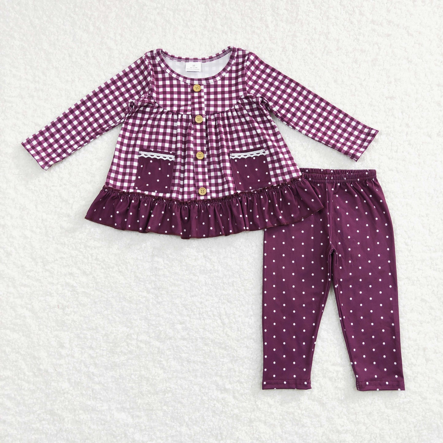 Girls Plaid Purple Outfits