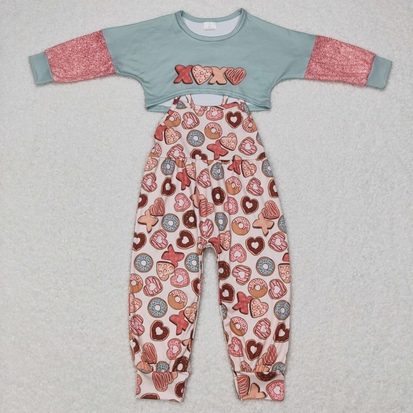 Girls Valentine XOXO Outfits 2pcs