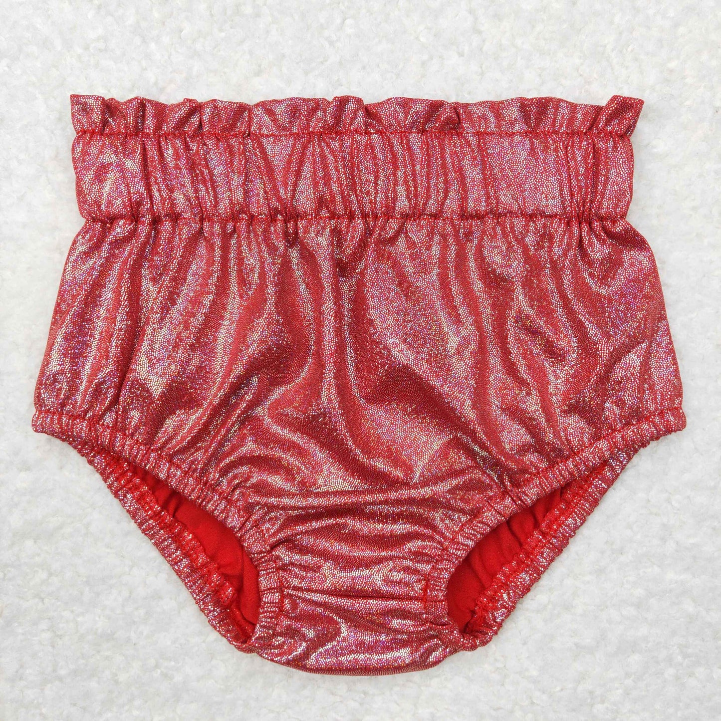 Baby Red Satin Bummies