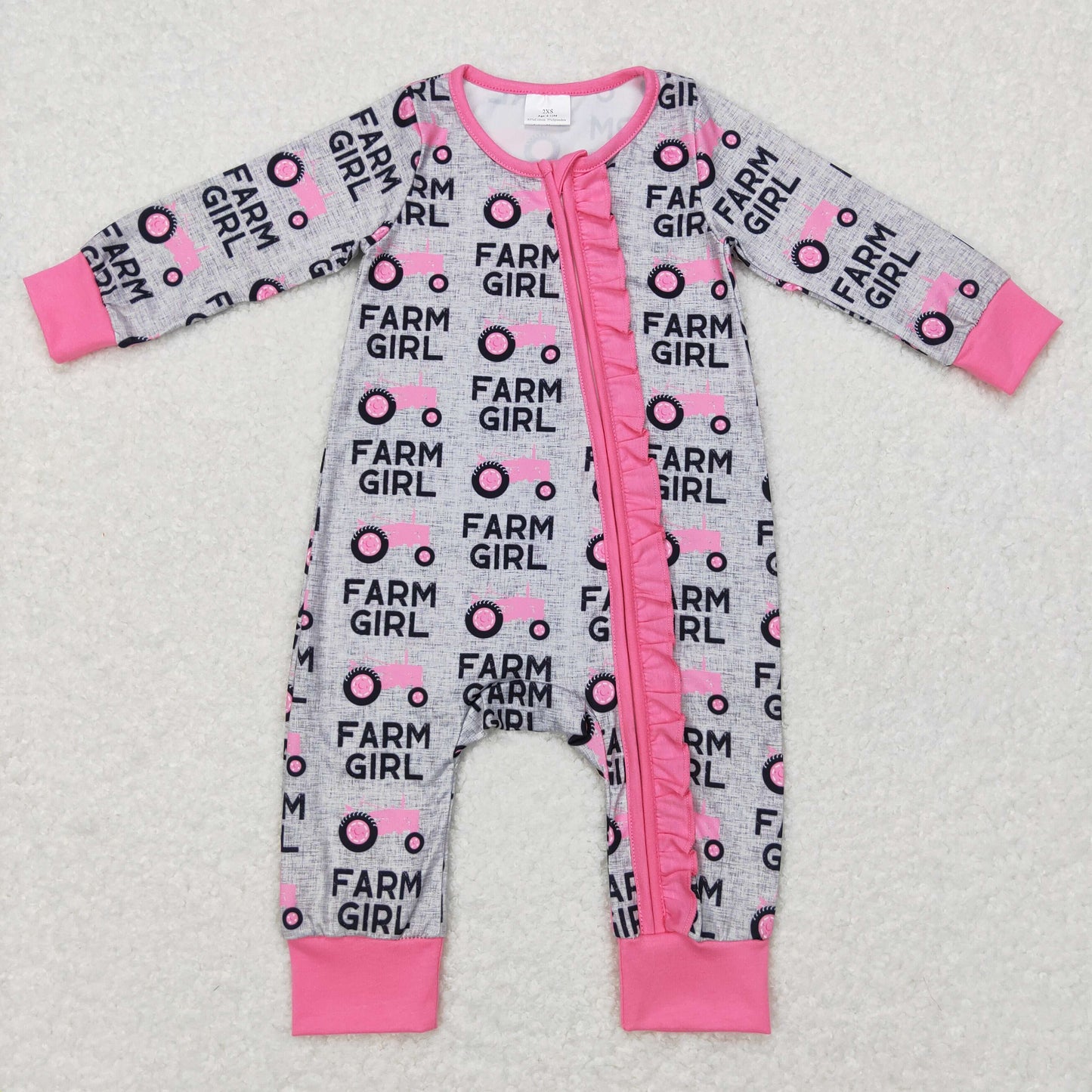 Baby Farm Girl Zipper Rompers