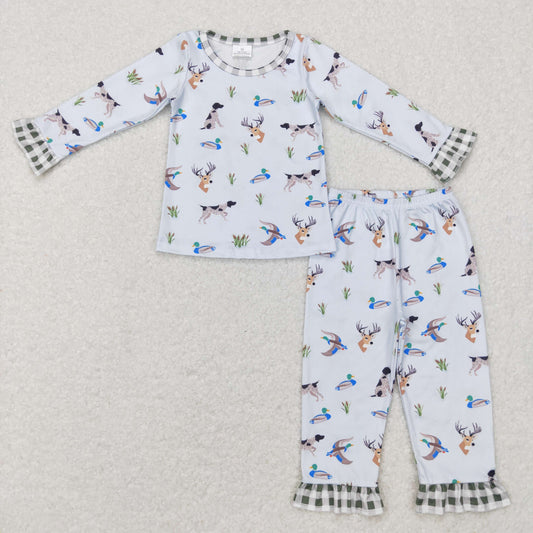 Girls Duck Dog Deer Pajamas