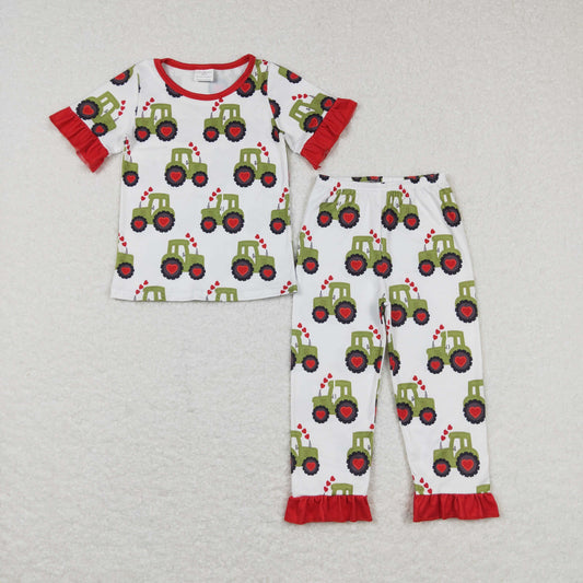 Girls Valentine Truck Pajamas