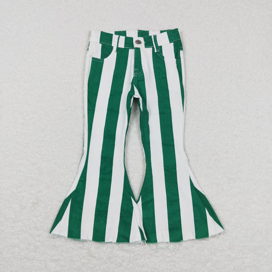 Girls Green Stripe Jeans