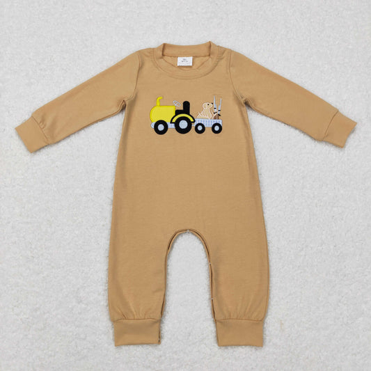 Baby Boy Embroidery Dog Rompers