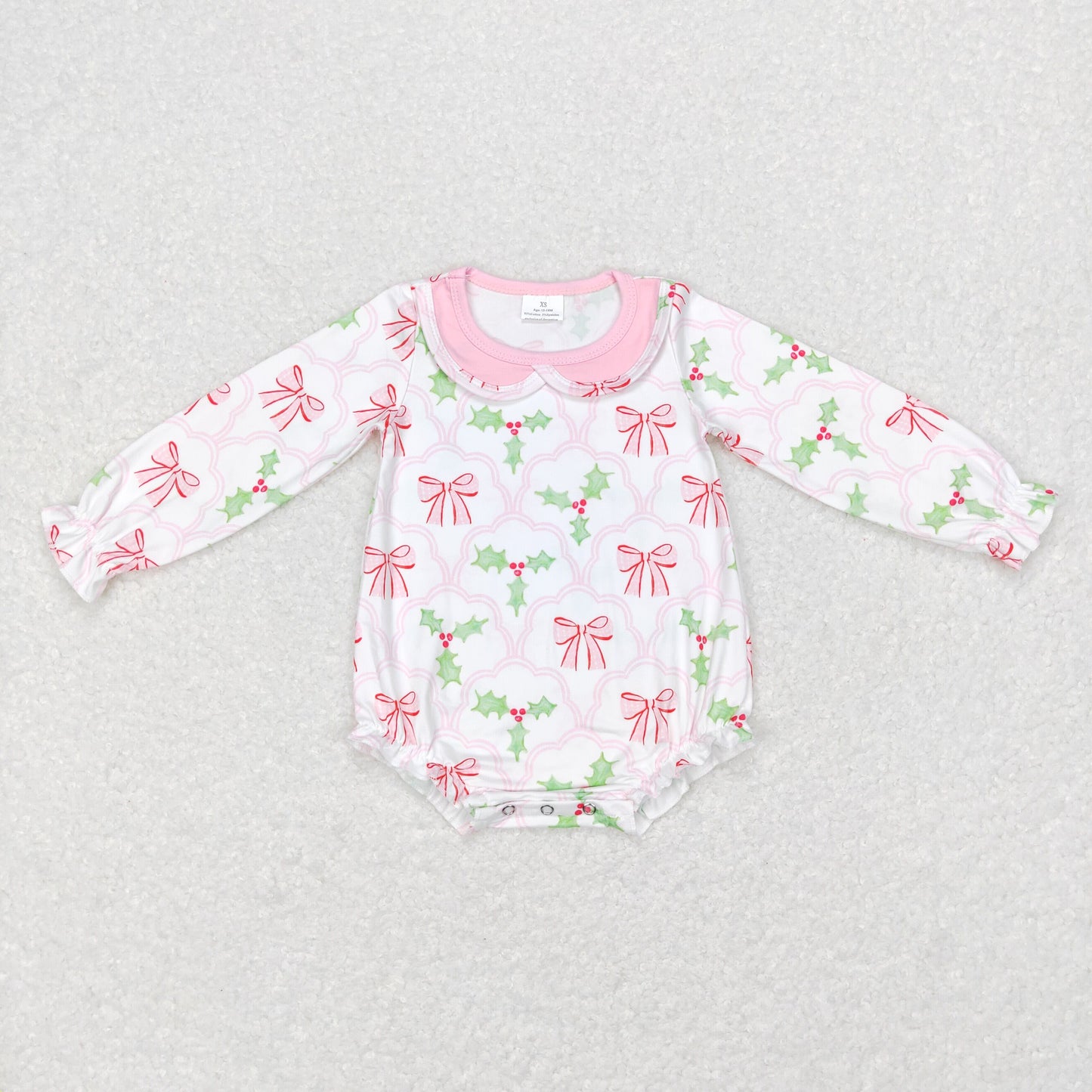 Baby Christmas Pink Romper