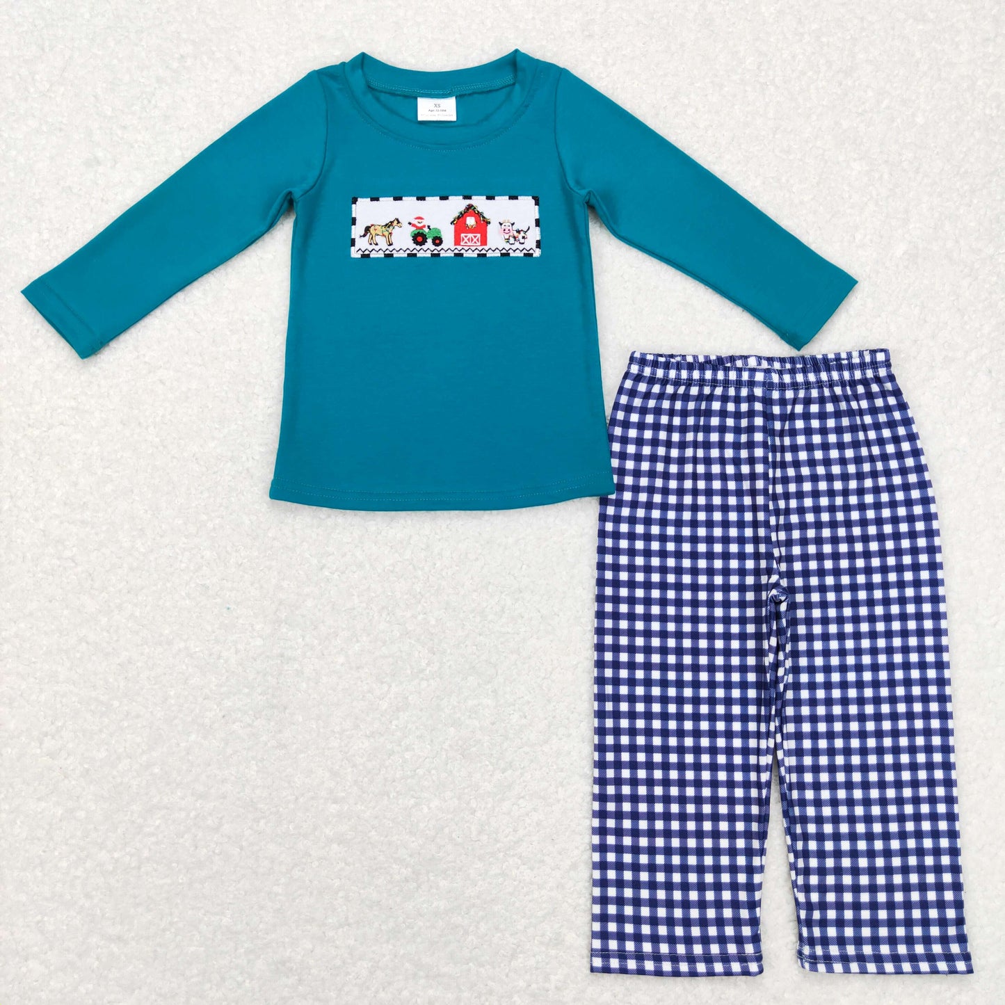 Boys Embroidery Farm Outfits