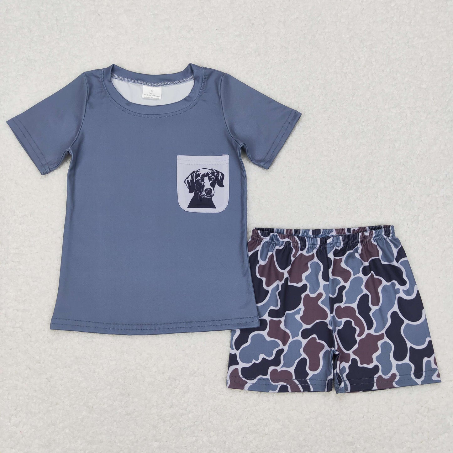 Boys Dog Outfits Short Sleeves Shorts