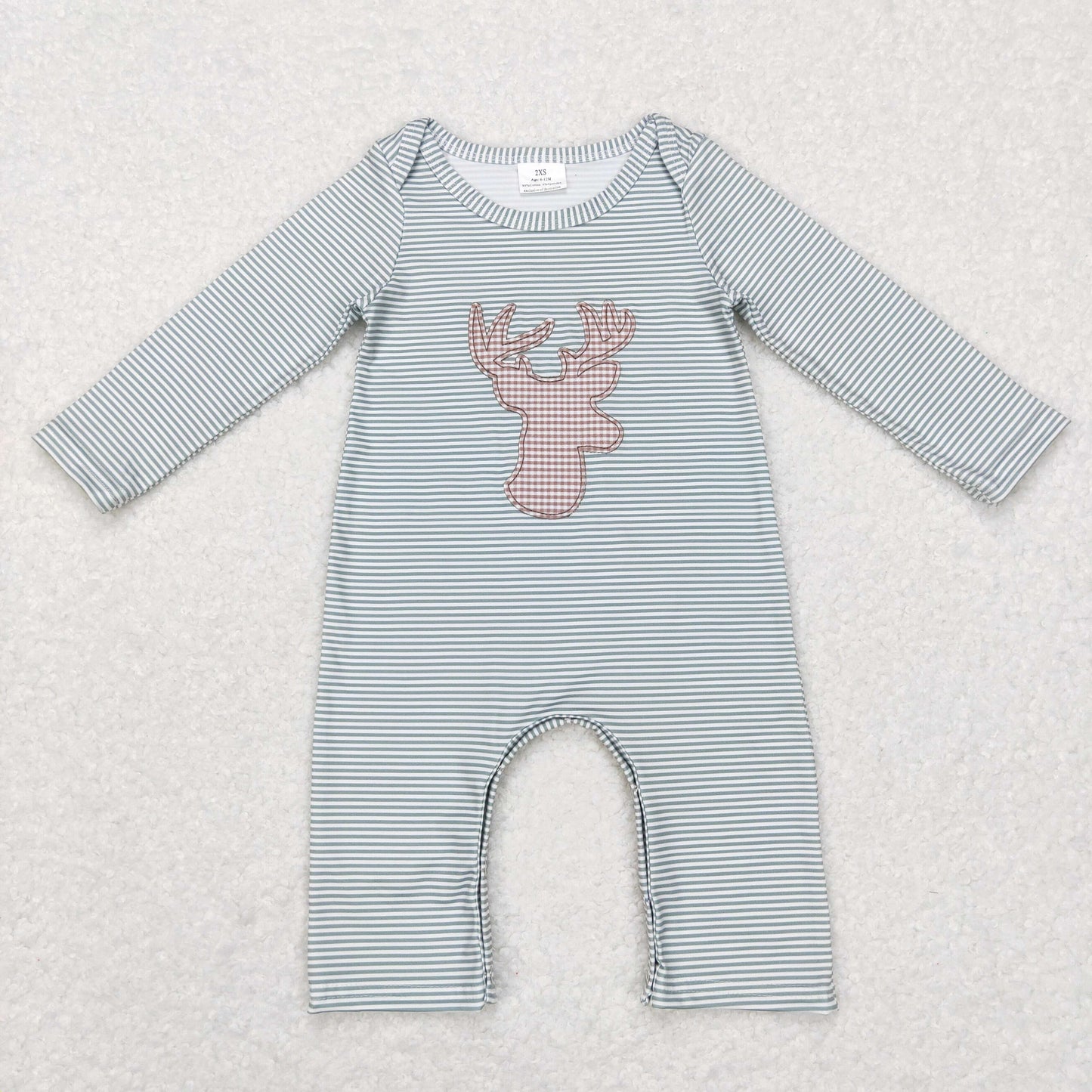 Baby Boys Embroidery Deer Rompers