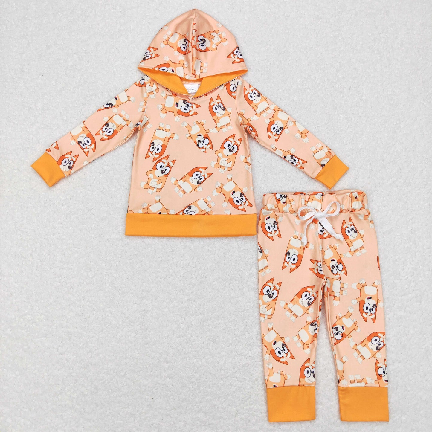 Boys Cartoon Dog Orange Hoodies