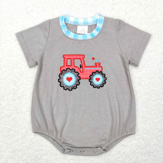 Baby Boys Truck Rompers Embroidery