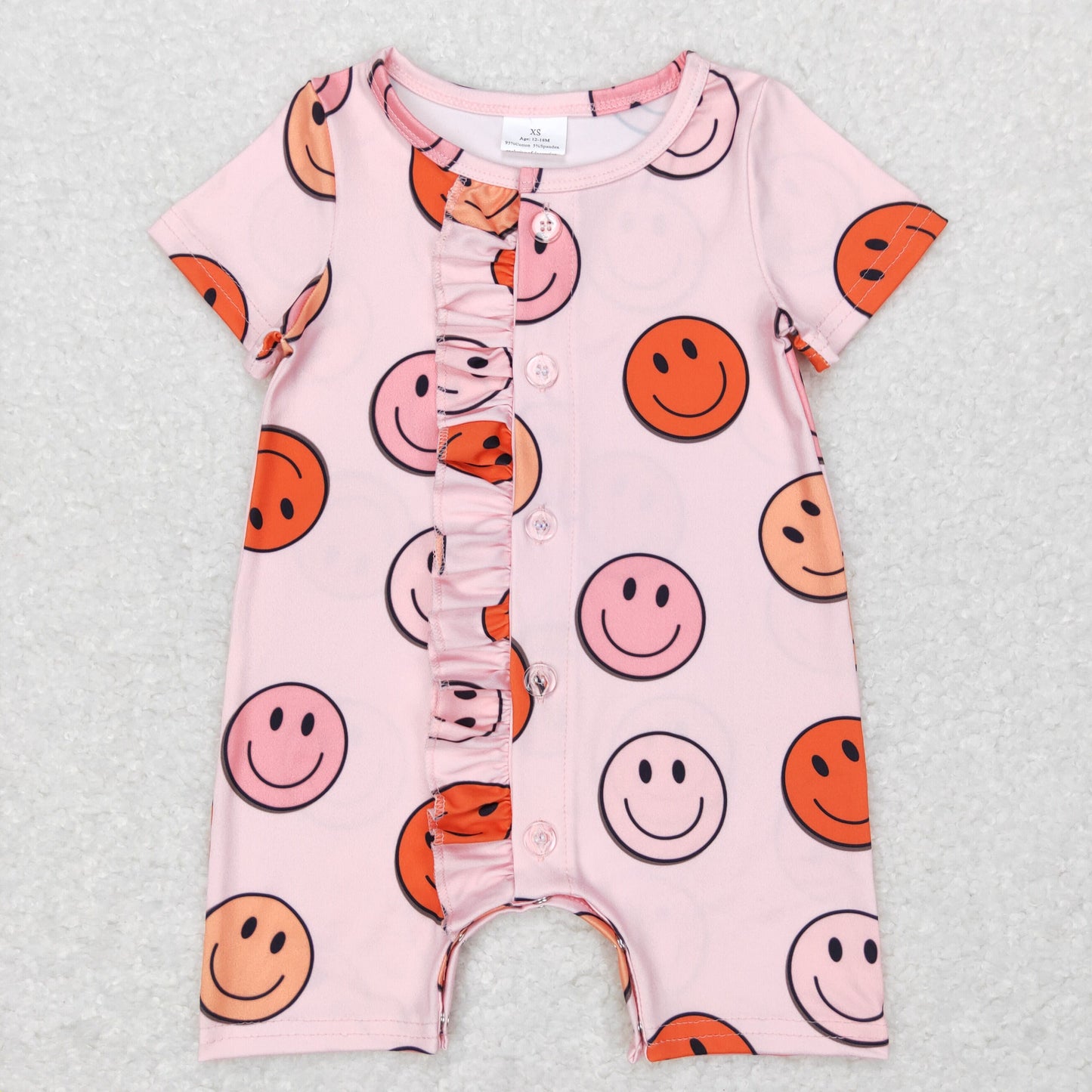 Baby Smiling Rompers Milk silk