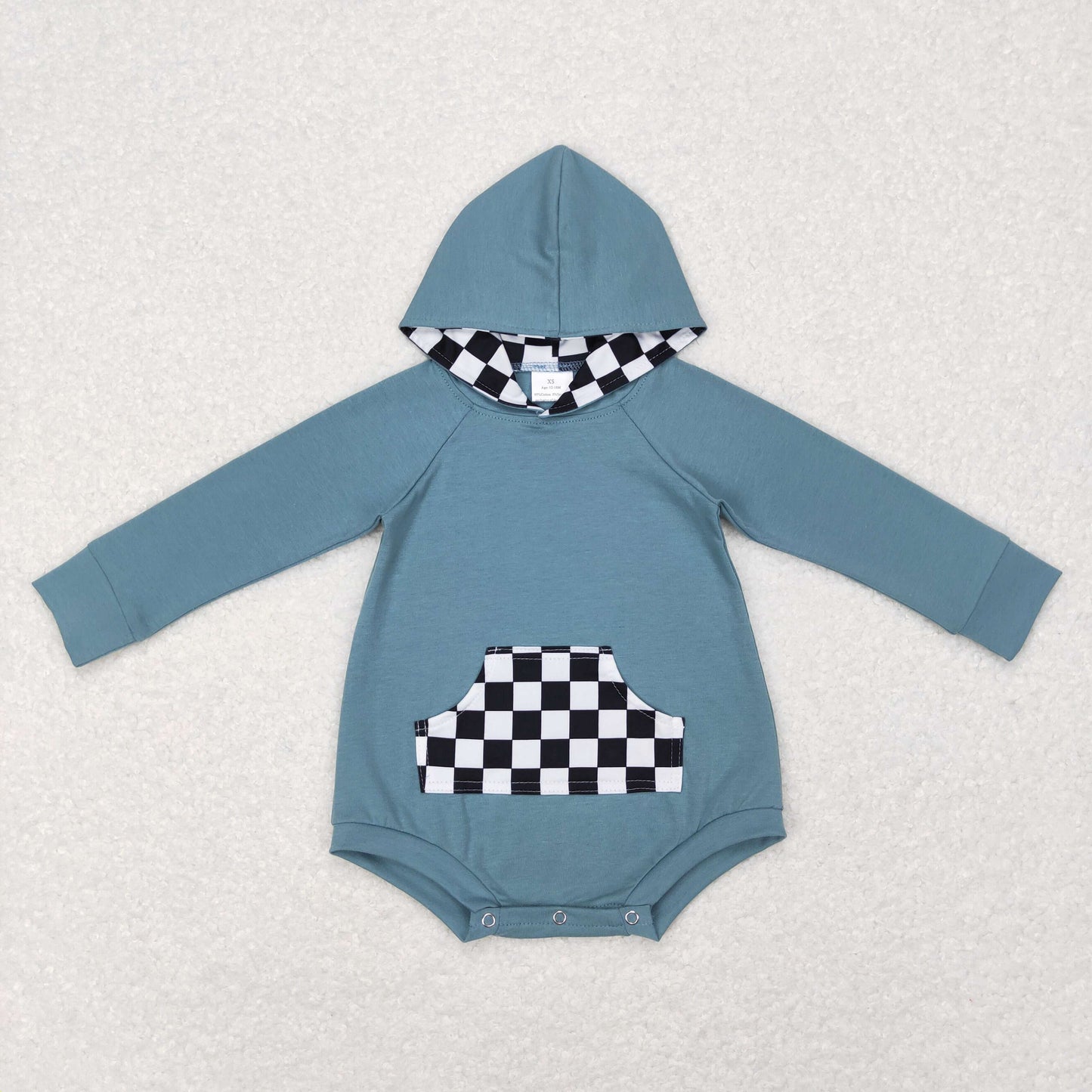 Boys Geen Hooded Rompers