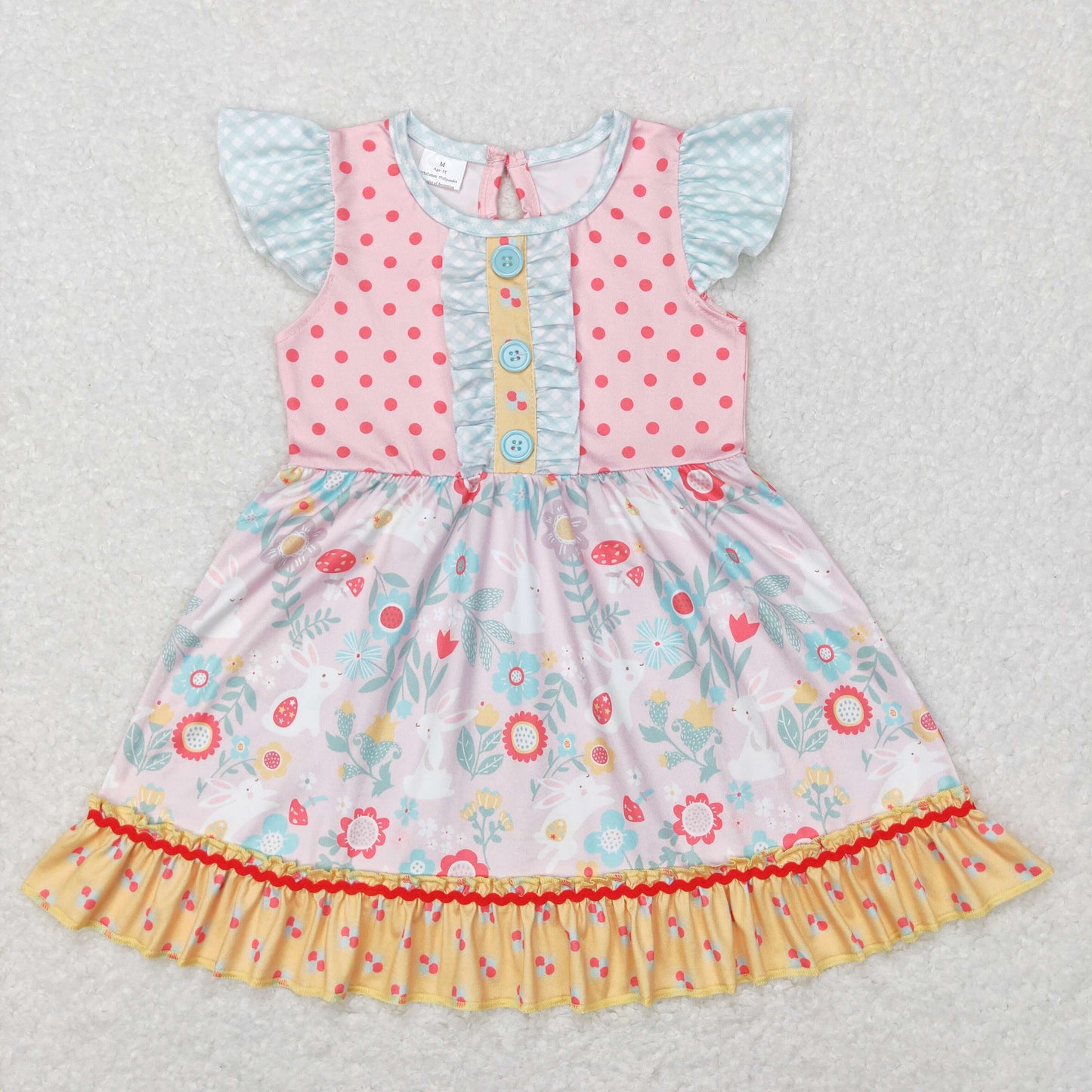 Girls Floral Bunny Dress