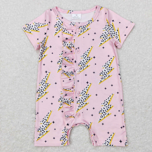 Baby Pink Stars Rompers Milk silk