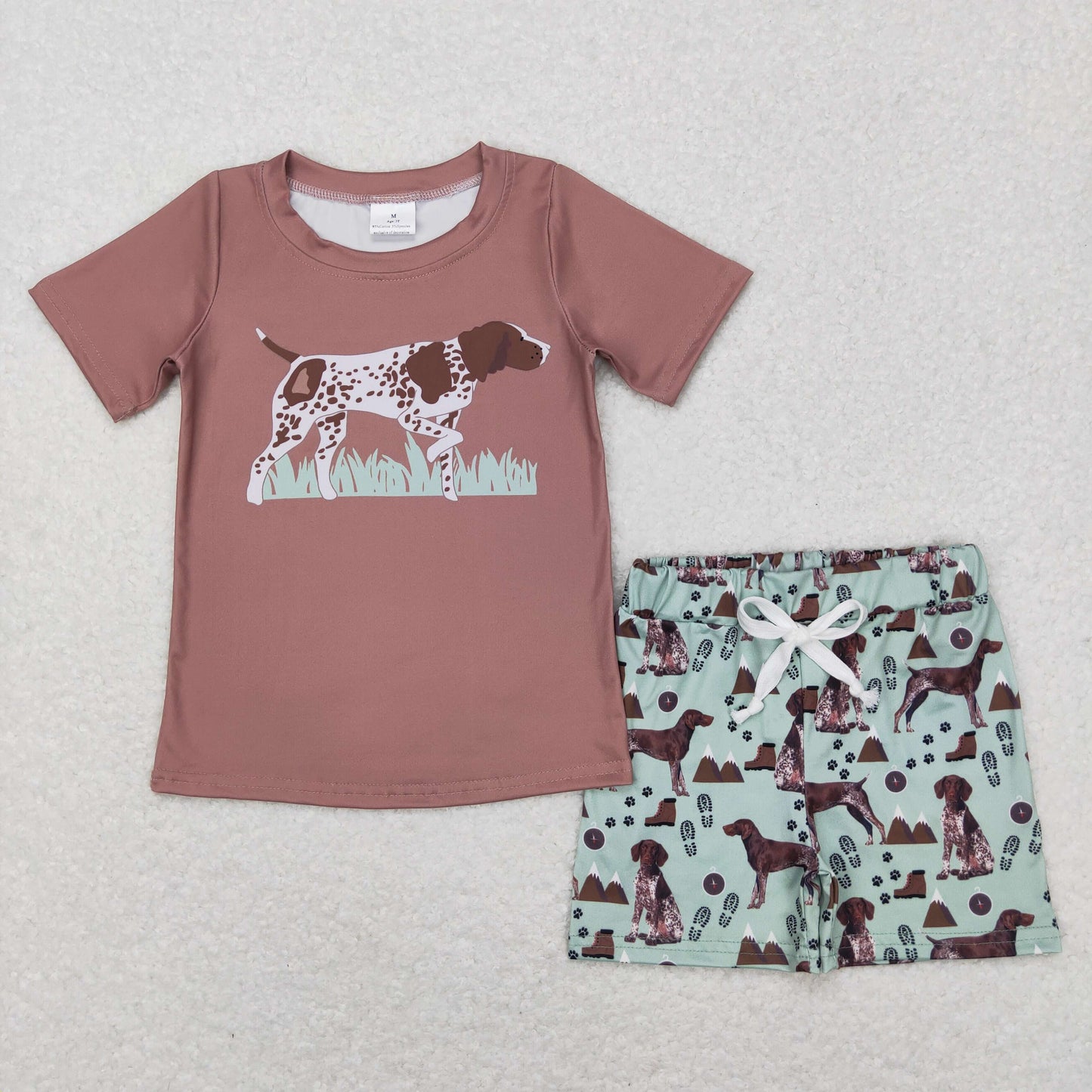 Boys Dog Outfits Short Sleeves Shorts