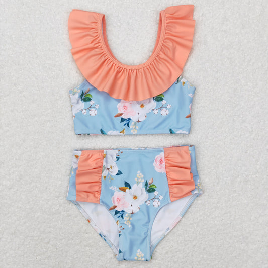 Girls Floral Bathing Suit 2pcs