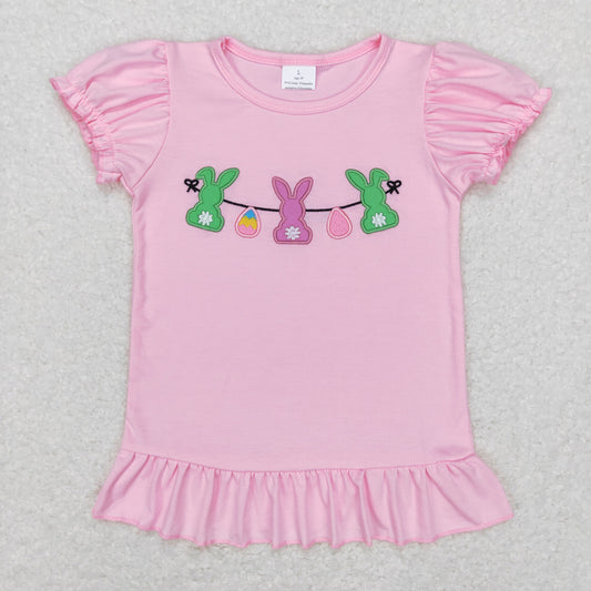 Girls Bunny T-shirt Embroidery