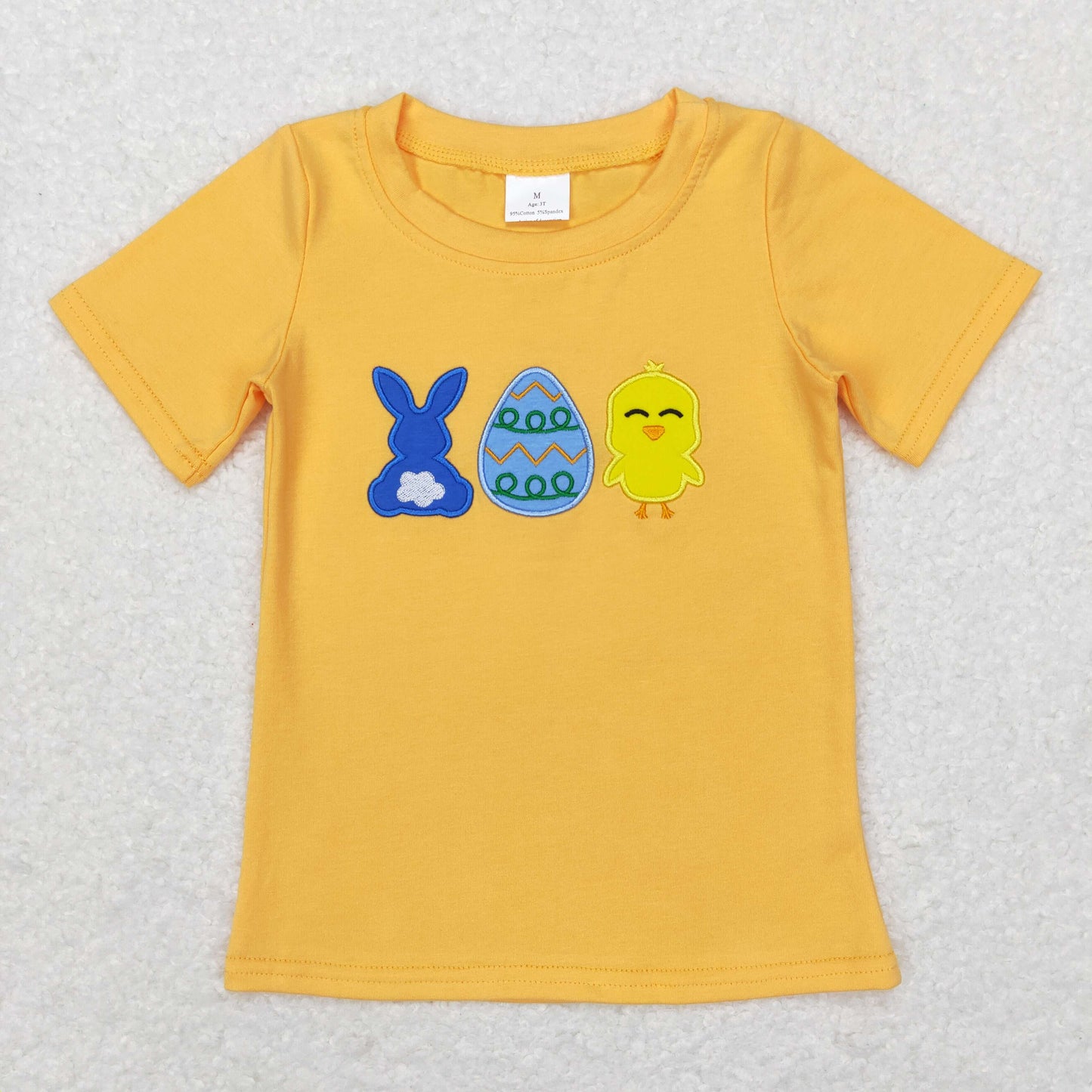 Boys Happy Easter T-shirt Embroidery