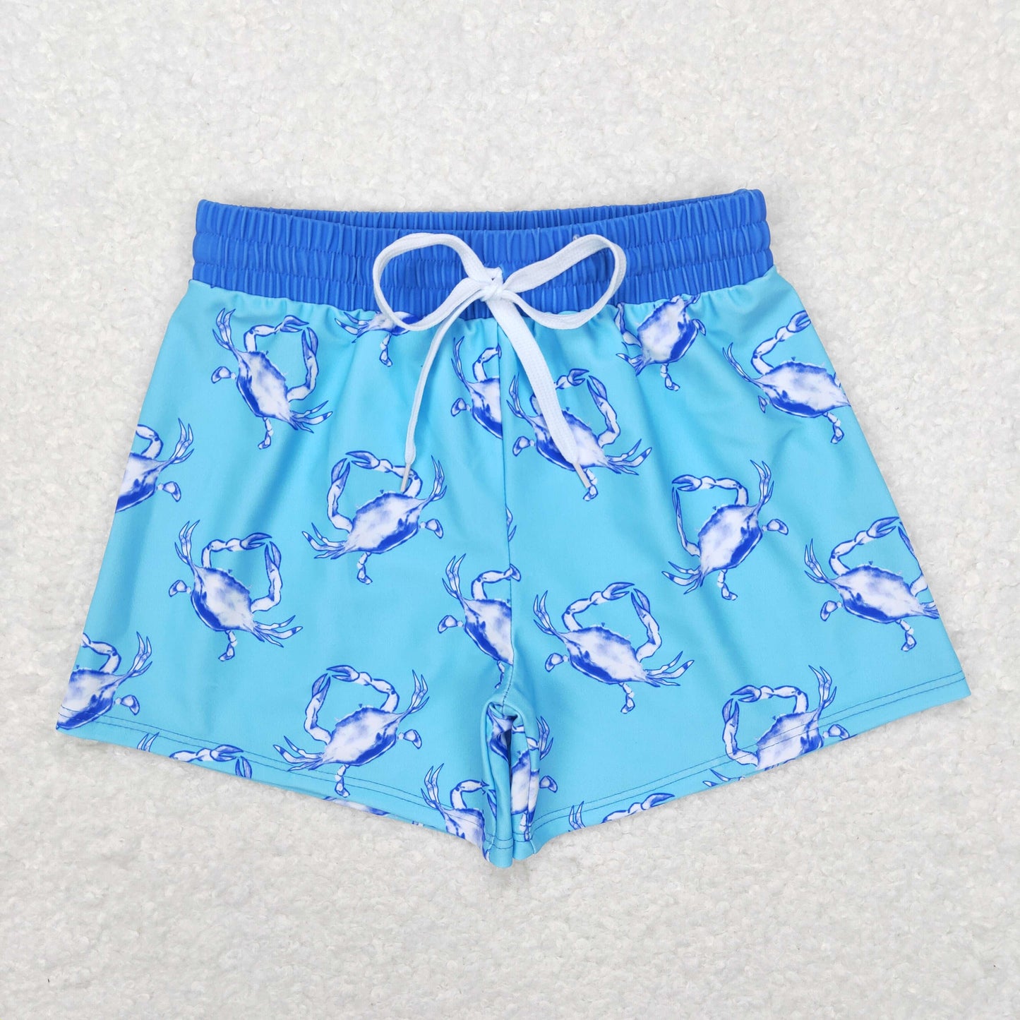 S0169 Boys Blue Crab Swimming Trunks