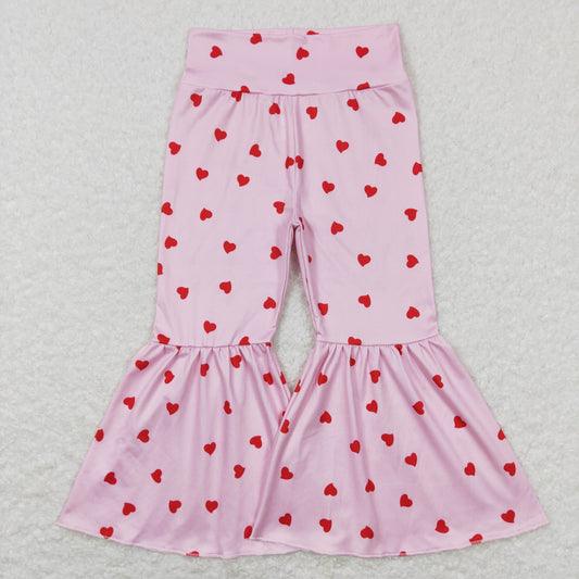 Girls Valentine Bell Bottom Pants