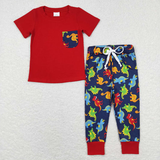 Boys red Dinosaur Outfits