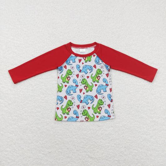 Boys Valentine Dinosaur Top Shirt