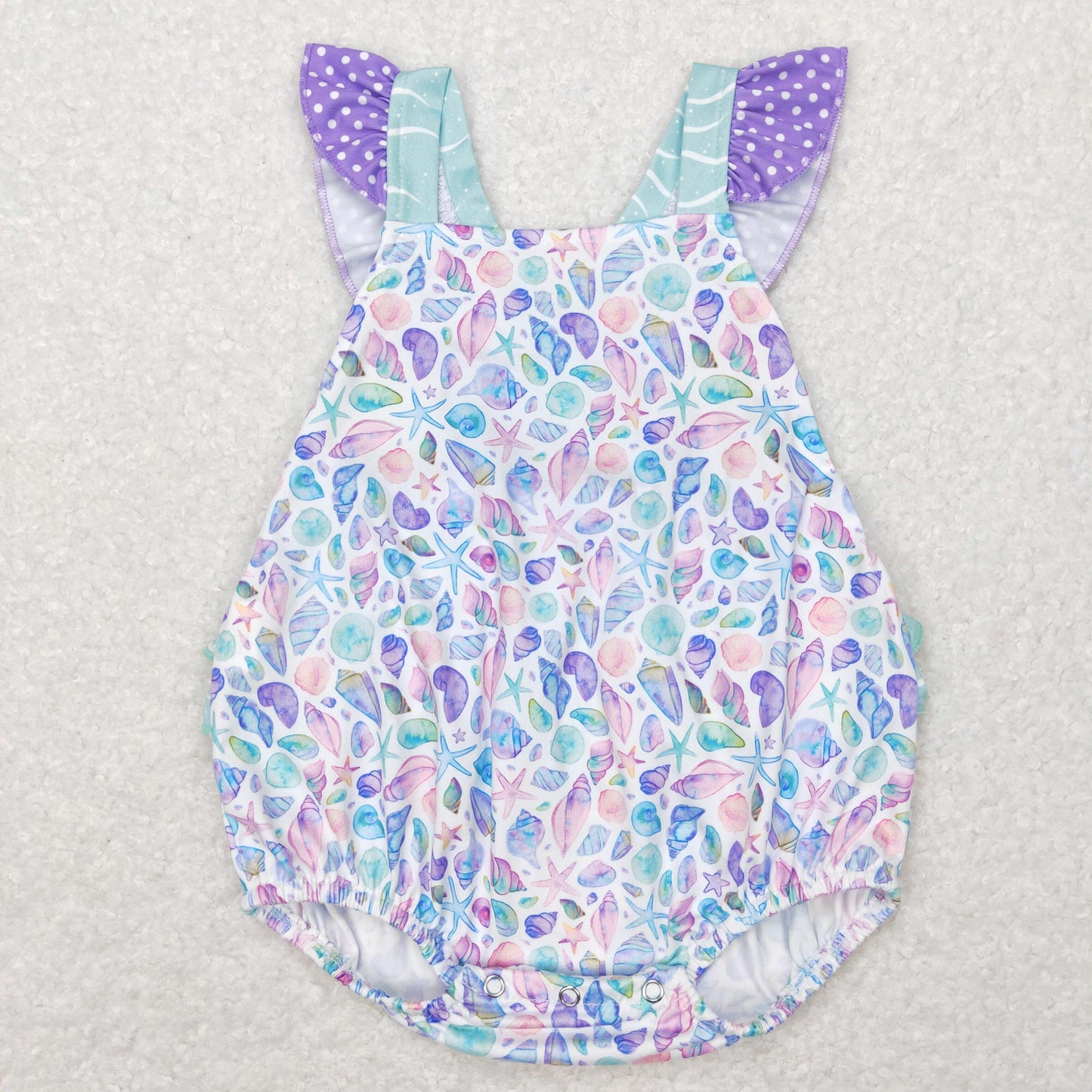 Baby Girls Sea Shell Rompers