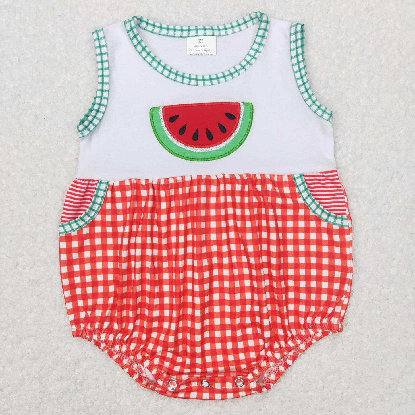 Baby Boys Watermelon Rompers Embroidery