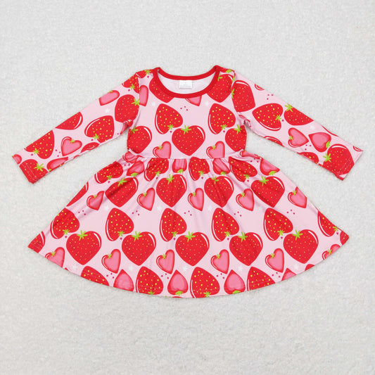 Girls Valentine love Strawberry Dress