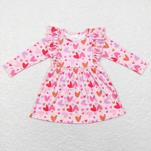 Girls Pink Valentine Dress