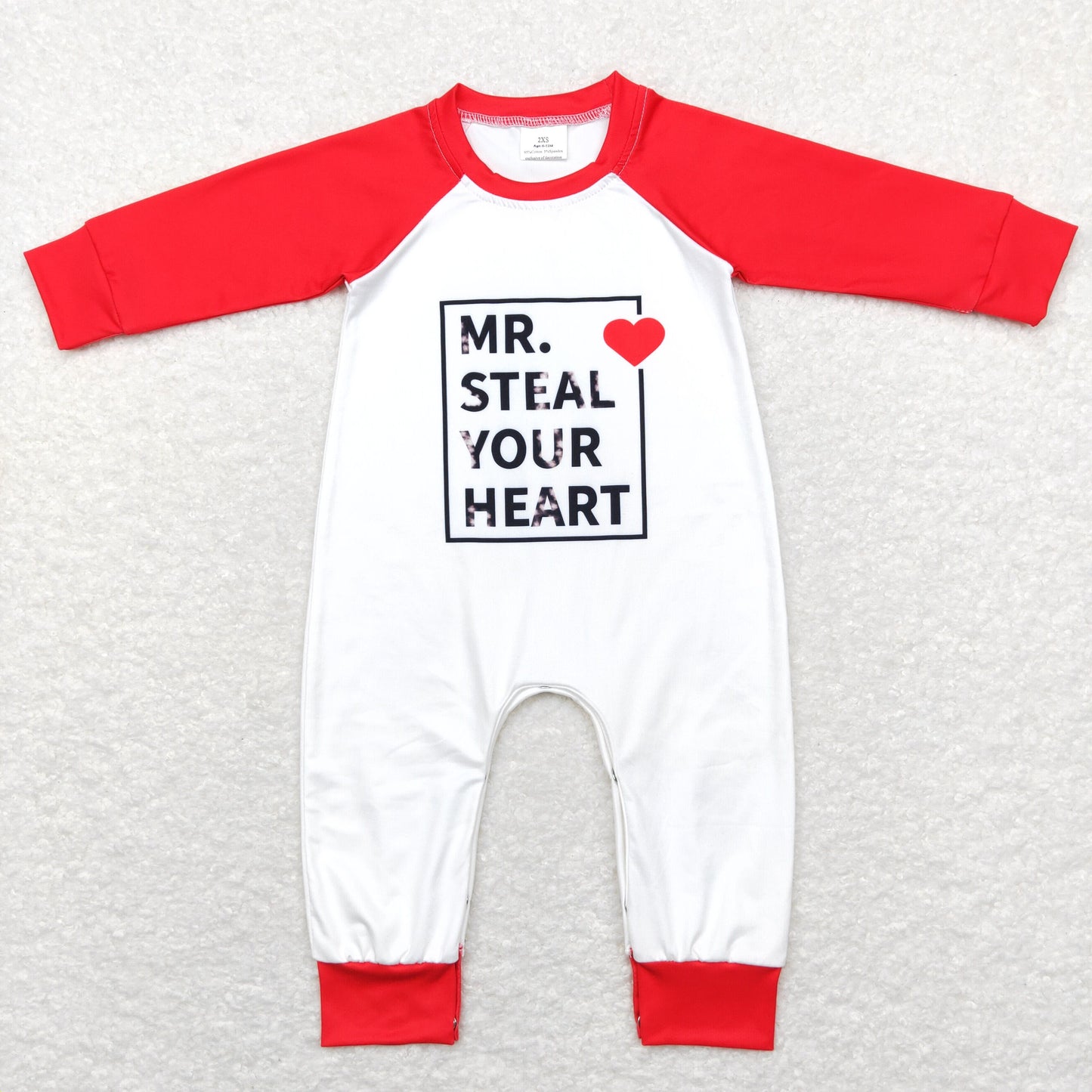 Baby Boys Valentine Heart Rompers