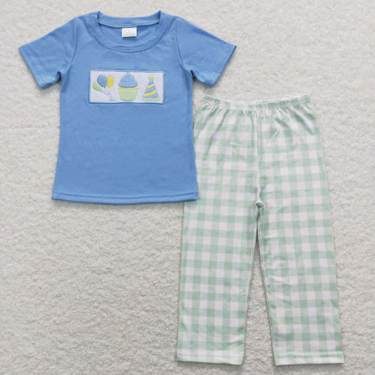 Boys Embroidery Birthday Outfits