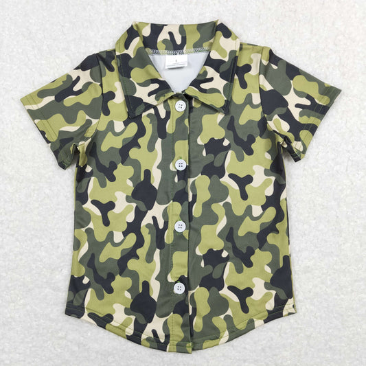 Boys Camo Green T-shirt