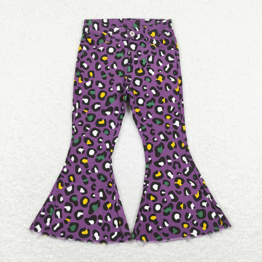 Girls Purple Leopard Jeans