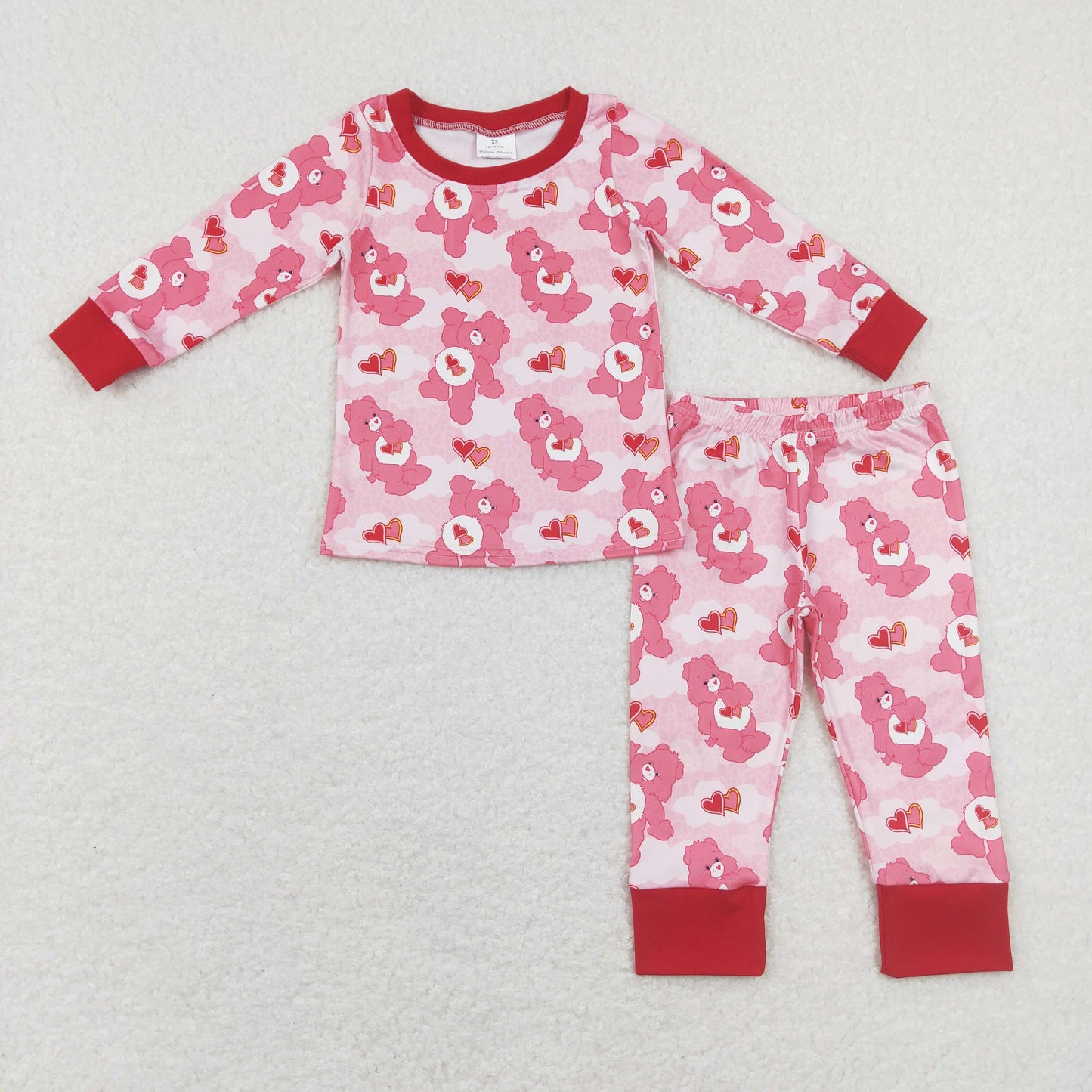 Girls Valentine Bear Pajamas