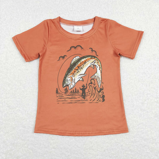 Boys Fish T-shirt Milk silk