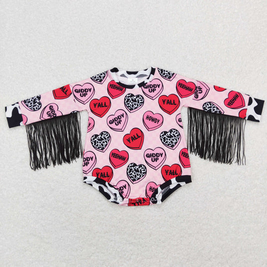 Baby Girls Valentine Yall Rompers