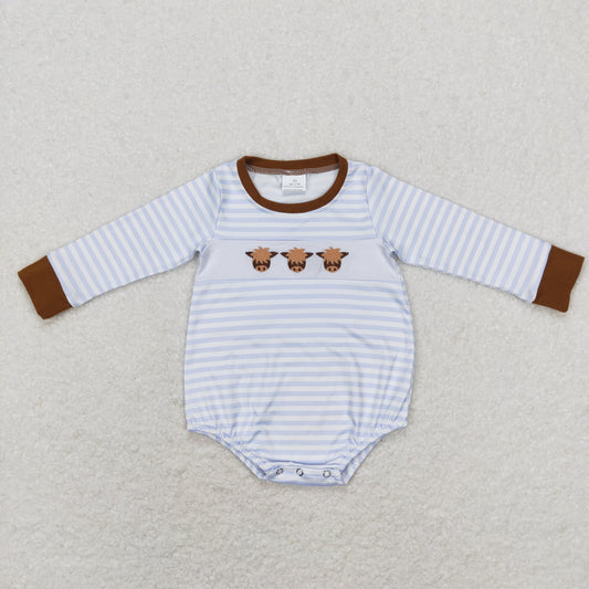 Baby Girls Cow Rompers Embroidery