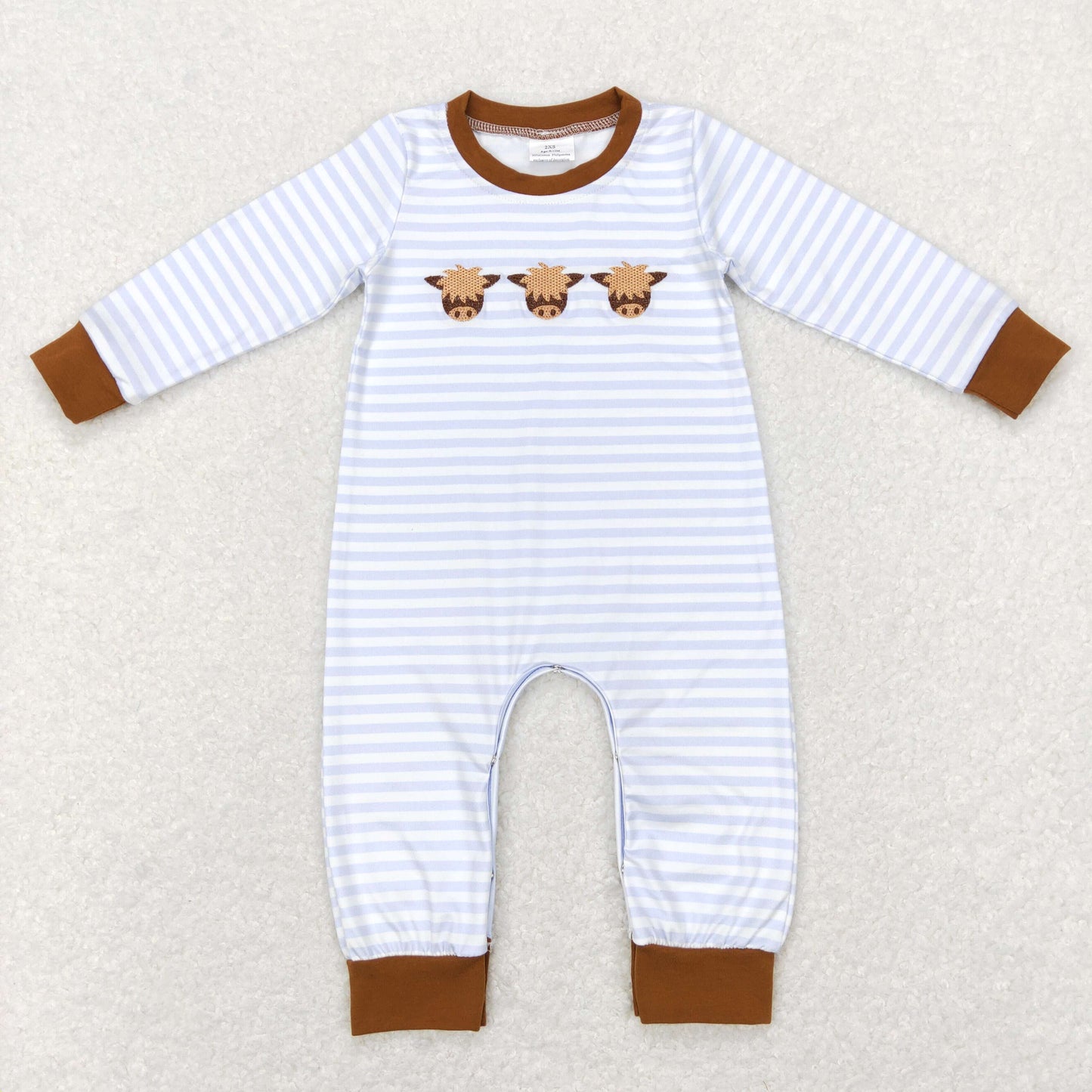 Baby Boys Cow Rompers Embroidery