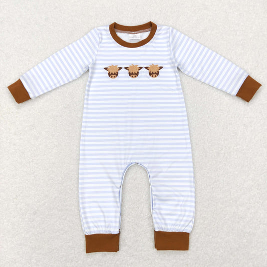 Baby Boys Cow Rompers Embroidery