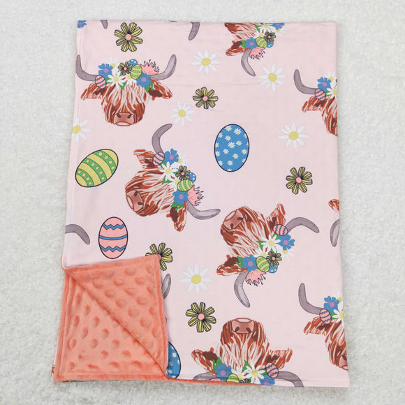 BL0095 Baby Easter Cow Egg Blankets