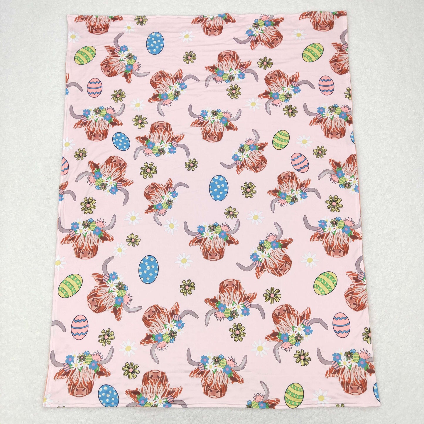 BL0095 Baby Easter Cow Egg Blankets