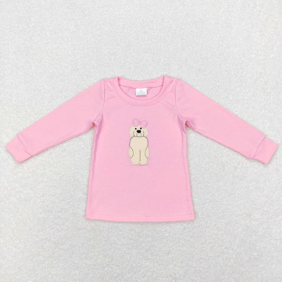 GT0408 Girls Dog Pink Top Shirt