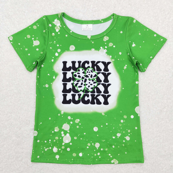 GT0420 Girls Lucky Green T-shirt