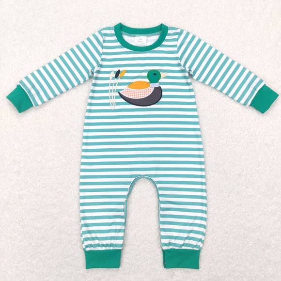 LR0834 Baby Boys Duck Rompers Embroidery