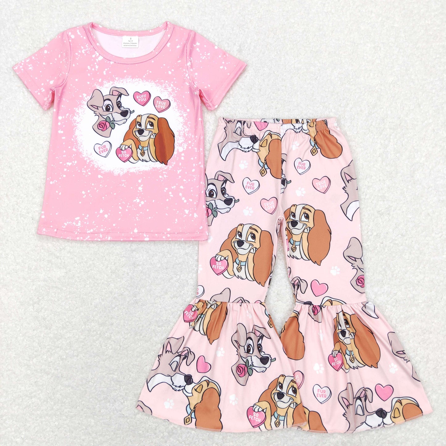 GSPO1233 Girls Pink Dog Outfits