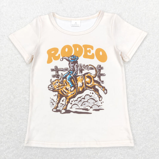 BT0515 Boys Rodeo T-shirt Milk silk