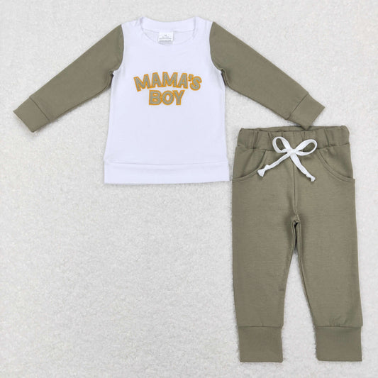 BLP0435 Boys Mama's Boy Embroidery Outfit